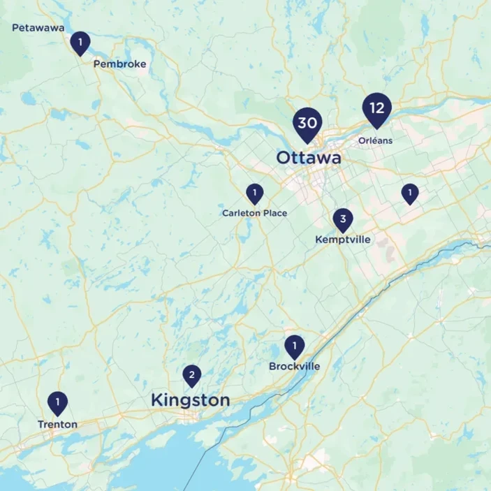 carte des écoles du CECCE